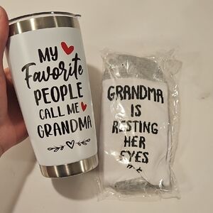 Amazon White and Black Tumbler with Socks Set